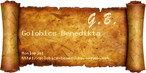 Golobics Benedikta névjegykártya